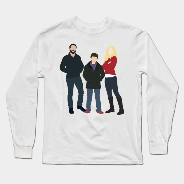 Wooden Swan Family Long Sleeve T-Shirt by eevylynn